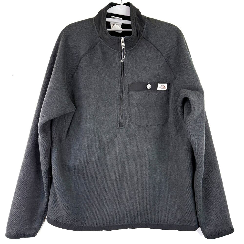 The North Face Men's Grey Gordon Lyons 1/4 Zip Pull Over Sweater Size Medium